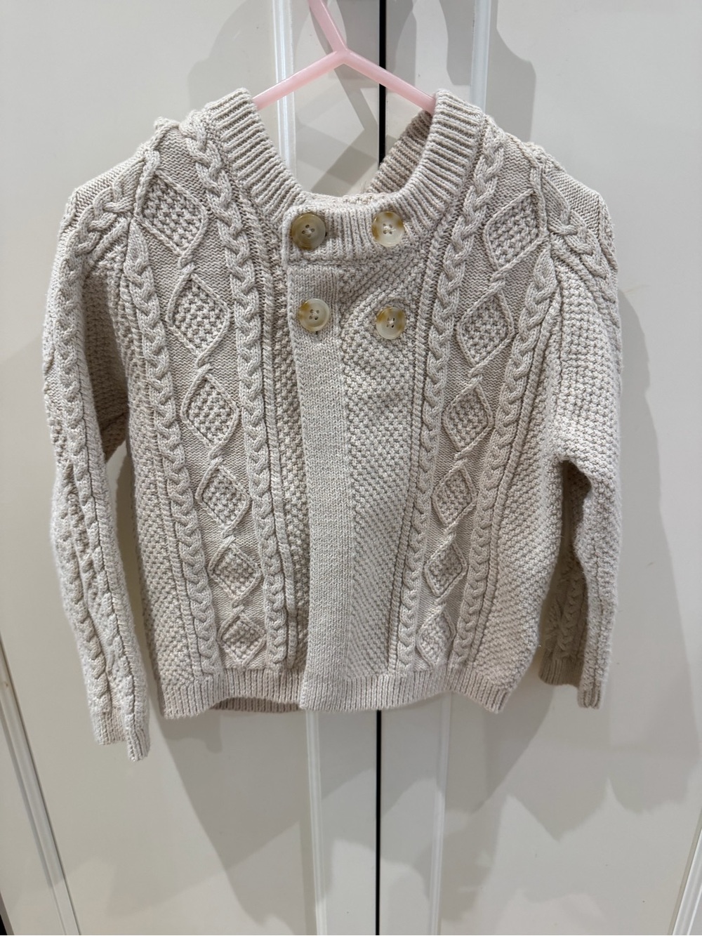 Jamie Kay 2t Classic Cable Knit Sweater - Cream